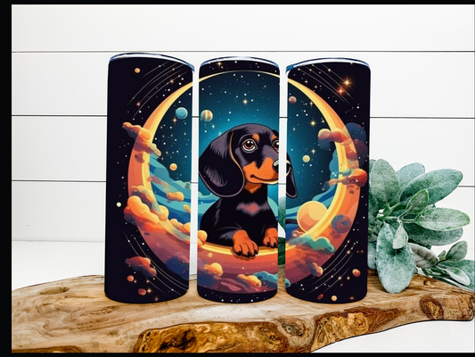Doxie on a moon